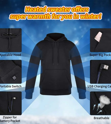 Unisex USB Heating Hoodies